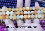 CAA1404 15.5 inches 8mm round matte druzy agate beads