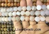 CAA1416 15.5 inches 10mm round matte druzy agate beads