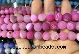 CAA1437 15.5 inches 12mm round matte druzy agate beads