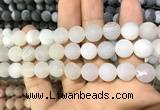 CAA1445 15.5 inches 14mm round matte druzy agate beads