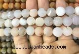 CAA1446 15.5 inches 14mm round matte druzy agate beads