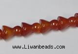 CAA145 15.5 inches 9*12mm bell shape red agate gemstone beads