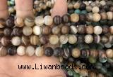 CAA1477 15.5 inches 10mm round matte banded agate beads wholesale