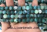 CAA1512 15.5 inches 10mm round matte banded agate beads wholesale