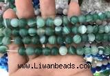 CAA1516 15.5 inches 8mm round matte banded agate beads wholesale