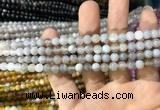 CAA1530 15.5 inches 4mm round banded agate beads wholesale