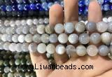 CAA1532 15.5 inches 8mm round banded agate beads wholesale