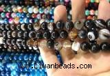 CAA1538 15.5 inches 8mm round banded agate beads wholesale