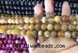 CAA1550 15.5 inches 8mm round banded agate beads wholesale