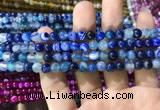 CAA1578 15.5 inches 4mm round banded agate beads wholesale