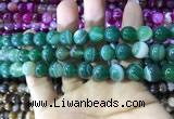 CAA1593 15.5 inches 10mm round banded agate beads wholesale