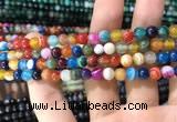 CAA1603 15.5 inches 6mm round banded agate beads wholesale