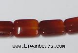 CAA161 15.5 inches 12*16mm rectangle red agate gemstone beads