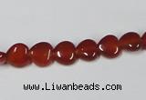 CAA162 15.5 inches 8*8mm heart red agate gemstone beads