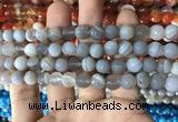 CAA1631 15.5 inches 8mm faceted round banded agate beads