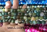 CAA1671 15.5 inches 8mm faceted round banded agate beads