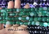 CAA1676 15.5 inches 8mm faceted round banded agate beads