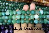 CAA1678 15.5 inches 12mm faceted round banded agate beads