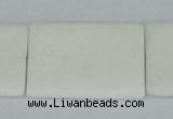 CAA17 15.5 inches 25*35mm rectangle white agate gemstone beads