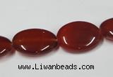 CAA172 15.5 inches 15*20mm oval red agate gemstone beads