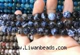 CAA1728 15 inches 10mm faceted round fire crackle agate beads