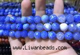 CAA1739 15 inches 10mm faceted round fire crackle agate beads