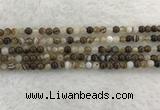 CAA1820 15.5 inches 4mm round banded agate gemstone beads