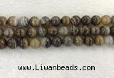 CAA1825 15.5 inches 14mm round banded agate gemstone beads