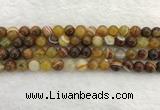 CAA1862 15.5 inches 8mm round banded agate gemstone beads