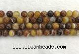 CAA1863 15.5 inches 10mm round banded agate gemstone beads