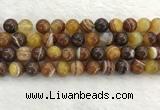 CAA1864 15.5 inches 12mm round banded agate gemstone beads