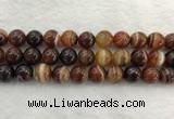 CAA1865 15.5 inches 14mm round banded agate gemstone beads