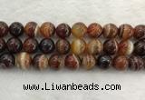 CAA1866 15.5 inches 16mm round banded agate gemstone beads