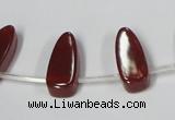 CAA187 15.5 inches 8*19mm freeform red agate gemstone beads