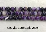 CAA1875 15.5 inches 14mm round banded agate gemstone beads