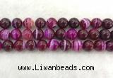 CAA1885 15.5 inches 14mm round banded agate gemstone beads