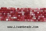 CAA1890 15.5 inches 4mm round banded agate gemstone beads