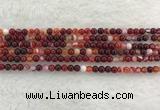 CAA1920 15.5 inches 4mm round banded agate gemstone beads