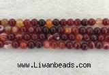 CAA1922 15.5 inches 8mm round banded agate gemstone beads