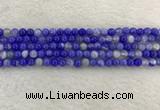 CAA1940 15.5 inches 4mm round banded agate gemstone beads