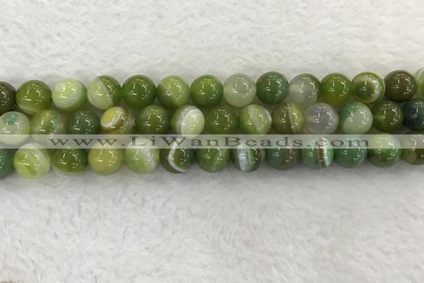 CAA1974 15.5 inches 12mm round banded agate gemstone beads