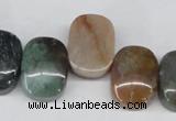 CAA199 Top-drilled 15*20mm oval indian agate beads wholesale