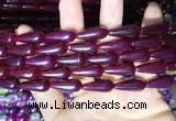 CAA2054 15.5 inches 8*20mm teardrop agate beads wholesale