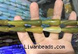 CAA2069 15.5 inches 10*30mm teardrop agate beads wholesale