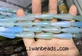 CAA2075 15.5 inches 10*30mm teardrop agate beads wholesale