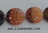 CAA209 15.5 inches 20mm flat round madagascar agate beads