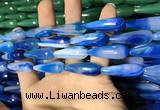 CAA2099 15.5 inches 10*30mm faceted teardrop agate beads