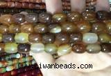 CAA2112 15.5 inches 10*14mm drum agate beads wholesale