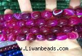 CAA2116 15.5 inches 10*14mm drum agate beads wholesale