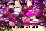 CAA2173 15.5 inches 15*20mm oval banded agate beads wholesale